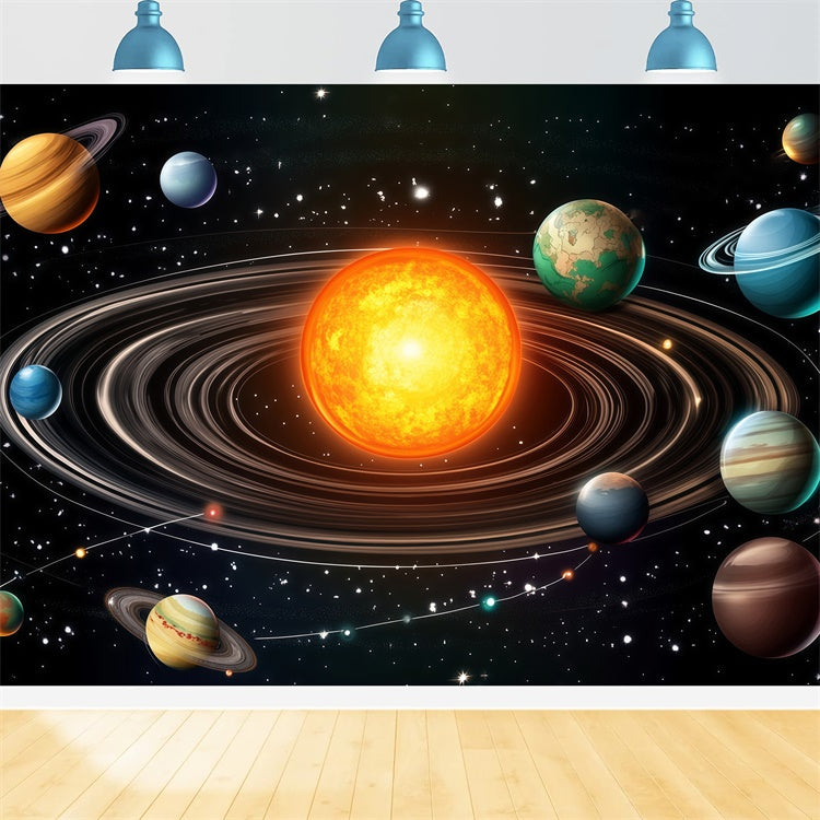 Back To School Backdrops Sun Planets Discovery Backdrop UK BRP57-49