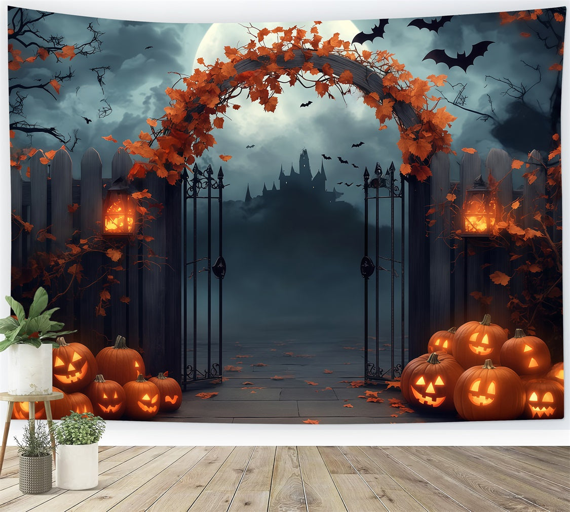 Halloween Backdrops For Photos Gothic Iron Portal Backdrop UK BRP57-65