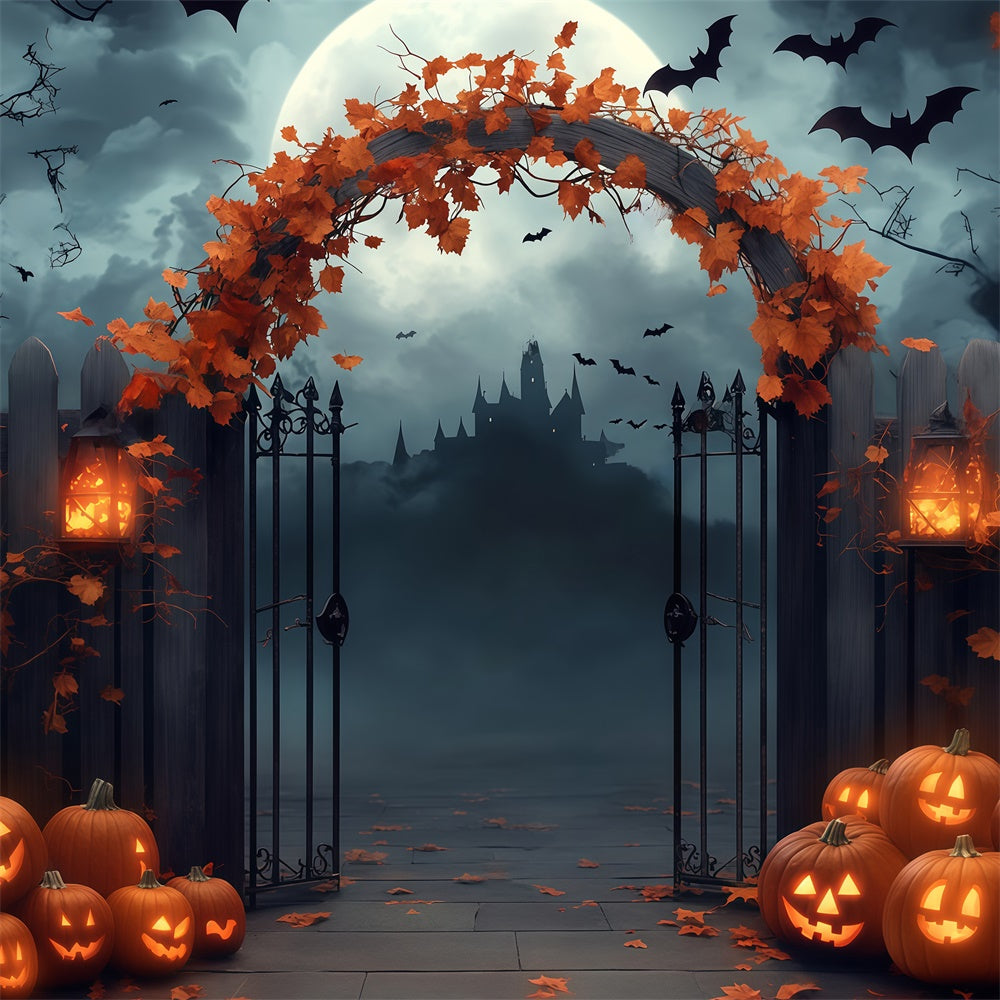 Halloween Backdrops For Photos Gothic Iron Portal Backdrop UK BRP57-65