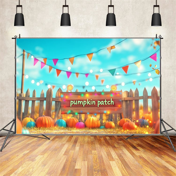Halloween Party Backdrop Festival Lights Pumpkin Backdrop UK BRP57-75