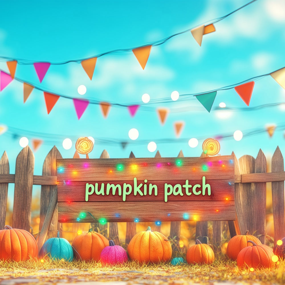 Halloween Party Backdrop Festival Lights Pumpkin Backdrop UK BRP57-75