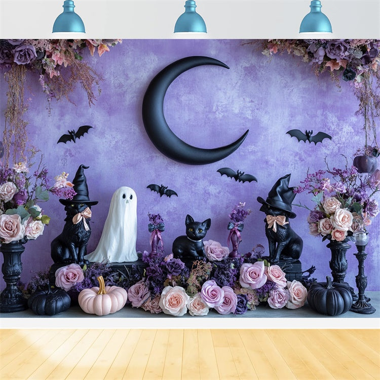 Halloween Wall Backdrop Bewitched Blooms Pet Backdrop UK BRP57-76