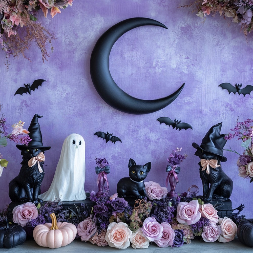 Halloween Wall Backdrop Bewitched Blooms Pet Backdrop UK BRP57-76