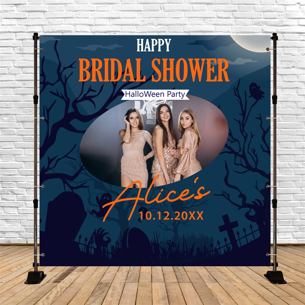 Halloween Wedding Backdrop Spooky Night Custom Halloween Backdrop UK BRP6-105