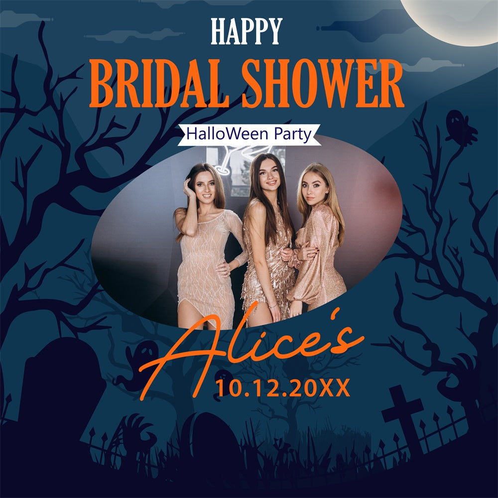Halloween Wedding Backdrop Spooky Night Custom Halloween Backdrop UK BRP6-105