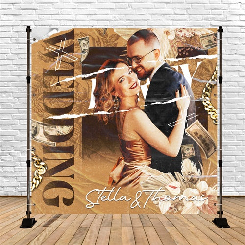 Elegant Wedding Backdrop Glamorous Wedding Party Custom Backdrop UK BRP6-109