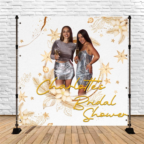 Bridal Shower Photo Backdrop Shiny Bright Chic Customized Backdrop UK BRP6-111
