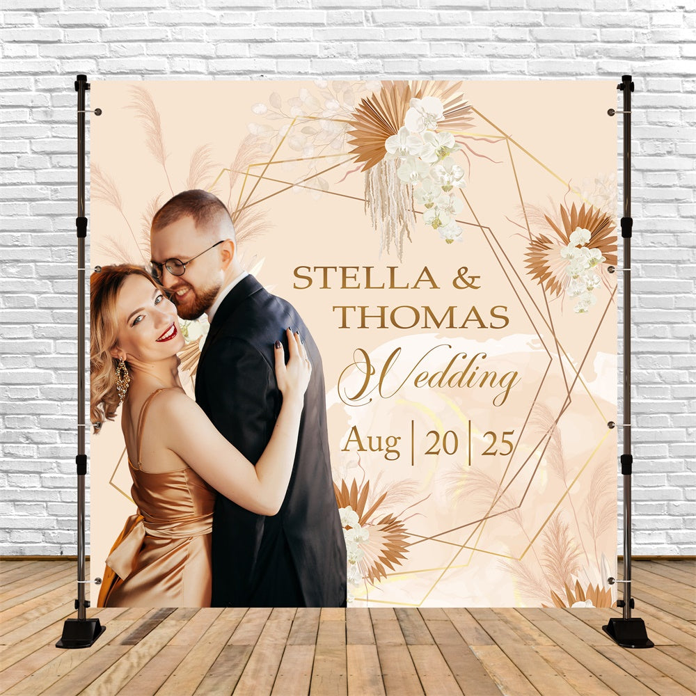 Backdrops For Weddings Luxe Golden Celebration Customized Backdrop UK BRP6-116