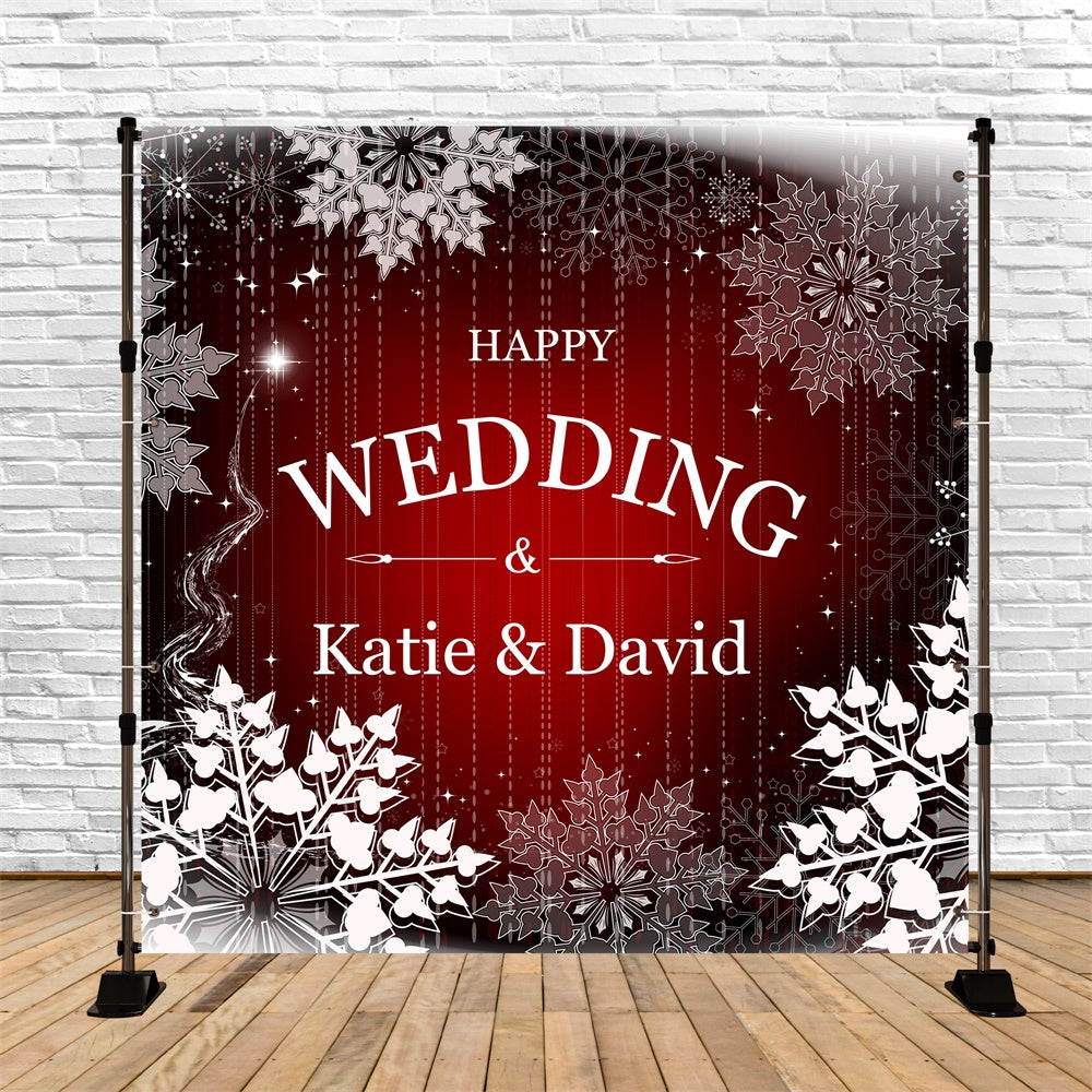 Wedding Backdrop Ideas Winter Snowflakes Glow Customized Backdrop UK BRP6-126