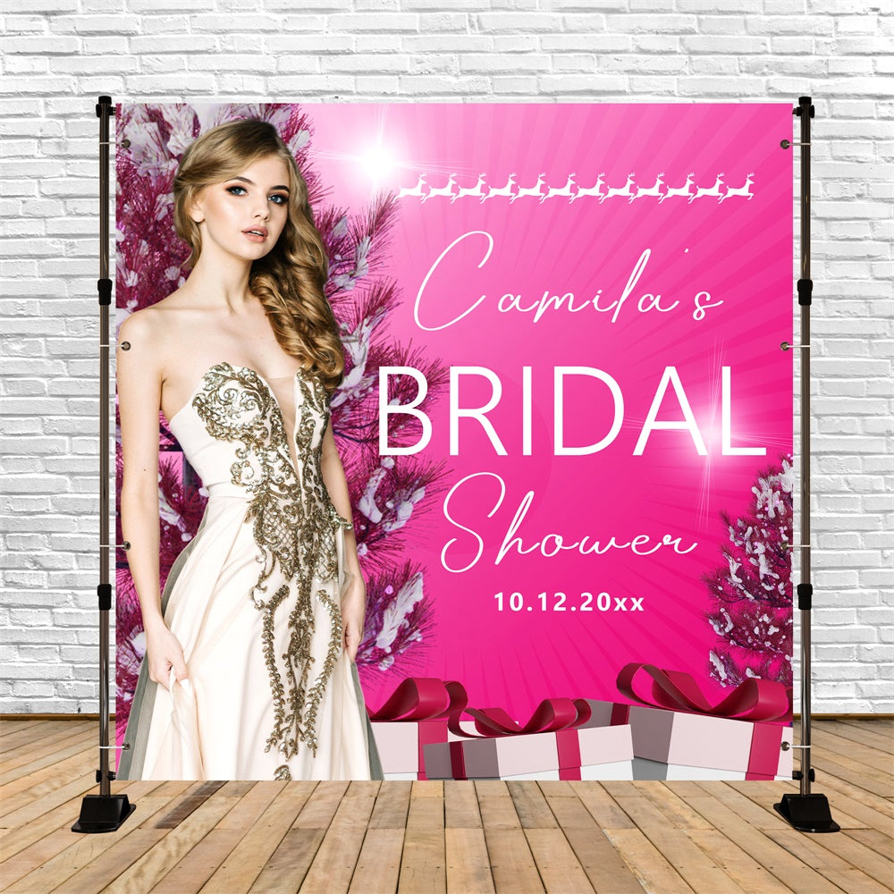 Christmas Wedding Backdrop Holiday Glam Bridal Shower Custom Backdrop UK BRP6-128