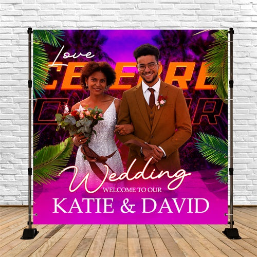 Wedding Backdrops Sunset Radiance Tropical Customized Backdrop UK BRP6-148