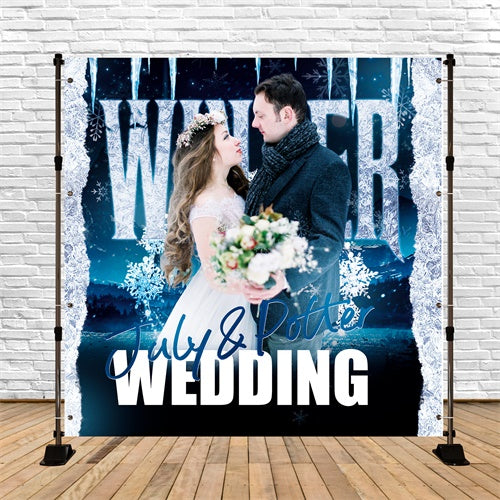 Backdrop For Wedding Winter Frost Wedding Customized Backdrop UK BRP6-150
