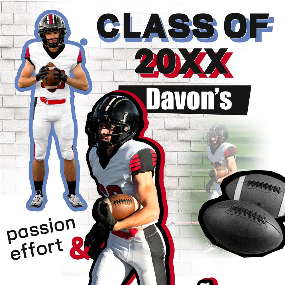 Graduation Photo Backdrop Game Day Personalized Party Graduation Backdrop UK BRP6-187
