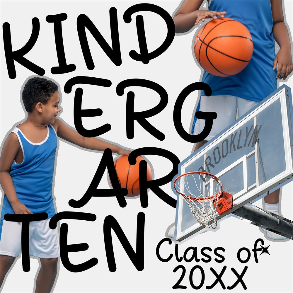 Preschool Graduation Backdrop Basketball Star Custom Party Graduation Backdrop UK BRP6-188