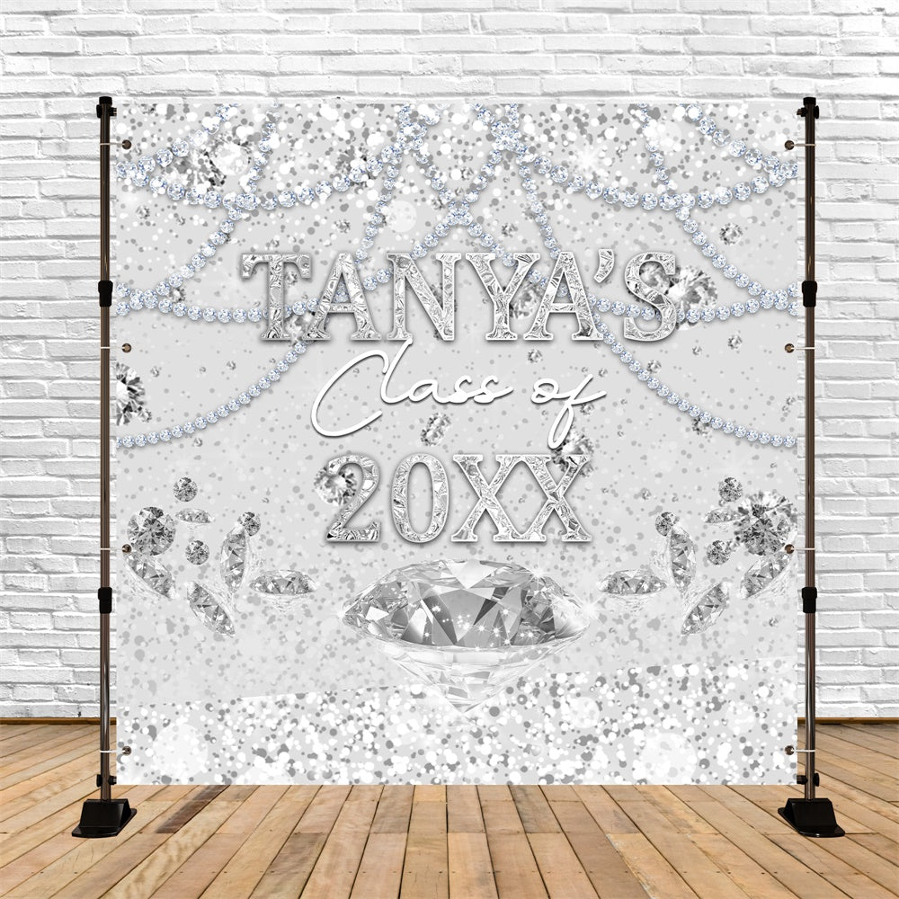 Glamorous Gem Party Graduation Backdrop Custom Party Graduation Backdrop UK BRP6-204
