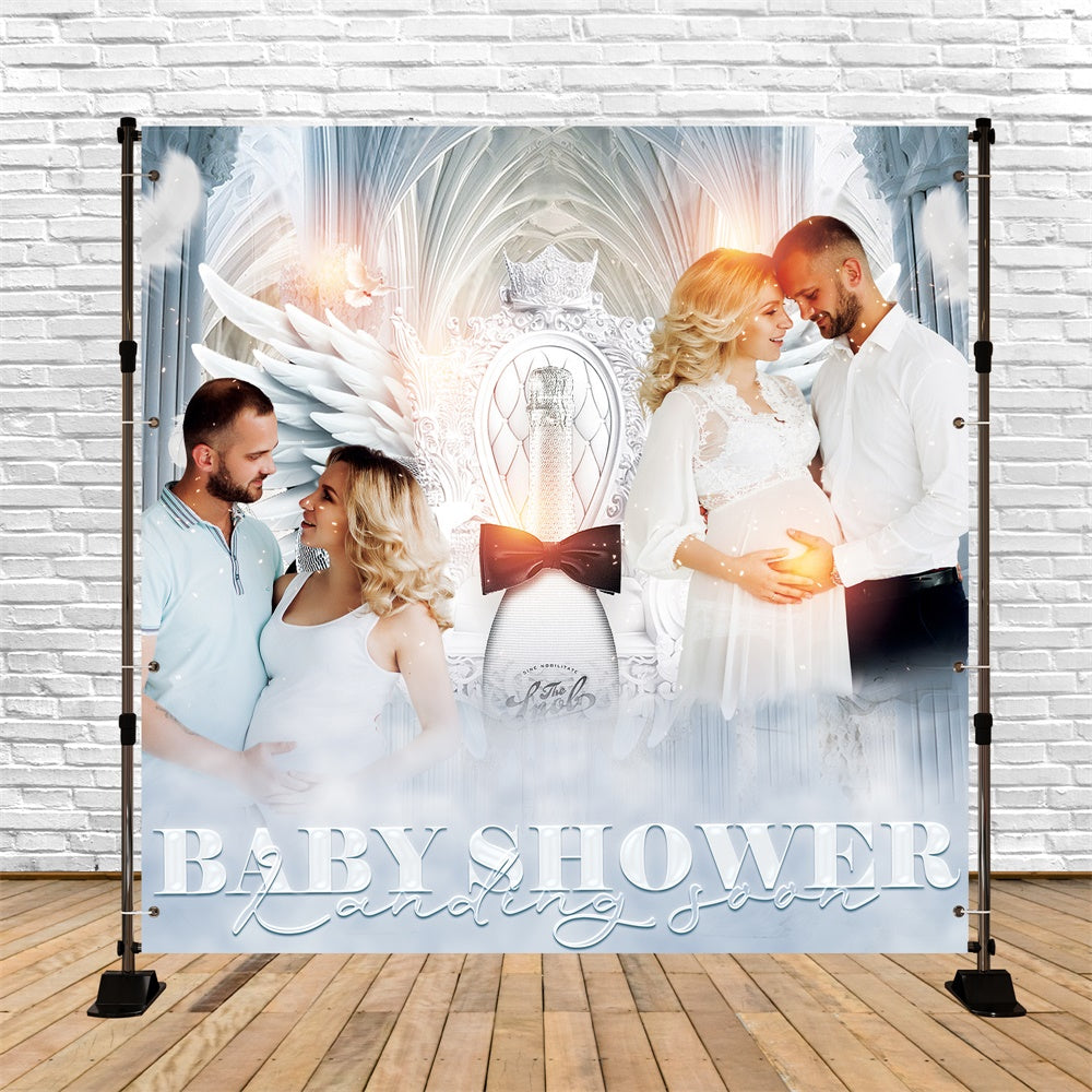 Baby Shower Backdrop Royal Champagne Personalized Backdrop UK BRP6-7