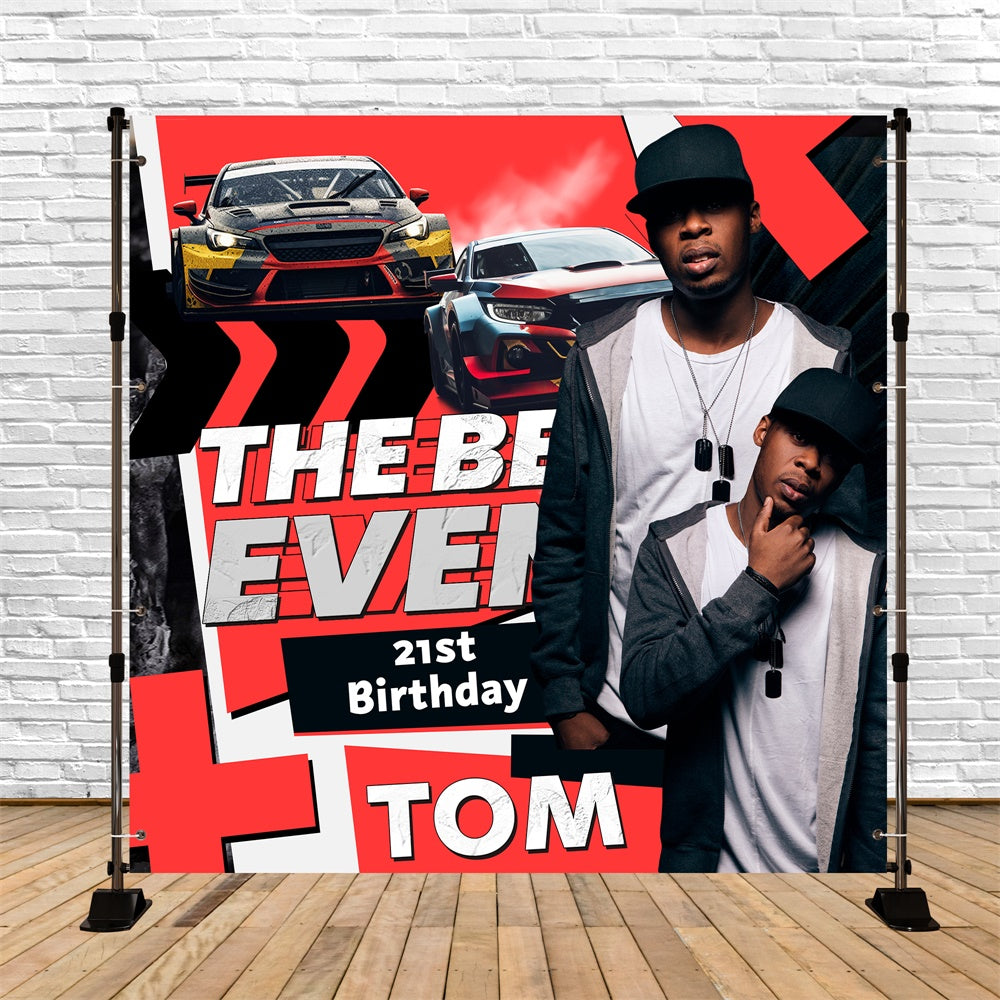 21st Birthday Backdrop Racer Celebration Custom Backdrop UK BRP6-77