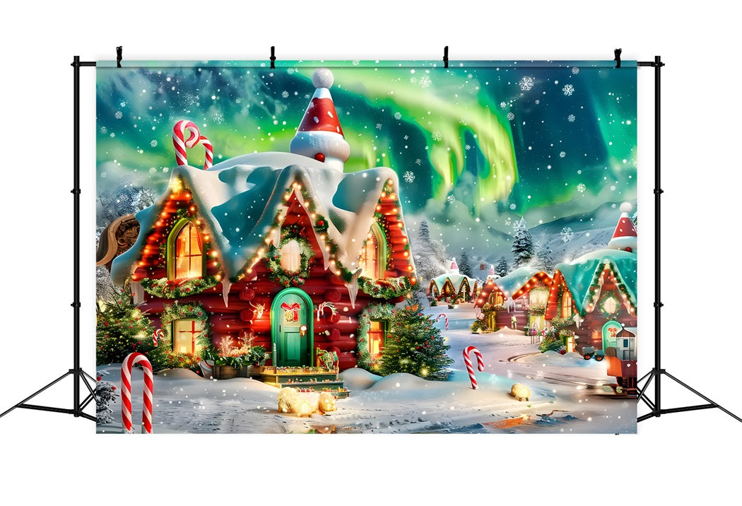 Christmas Enchanted Elf Village Backdrop UK BRP7-217