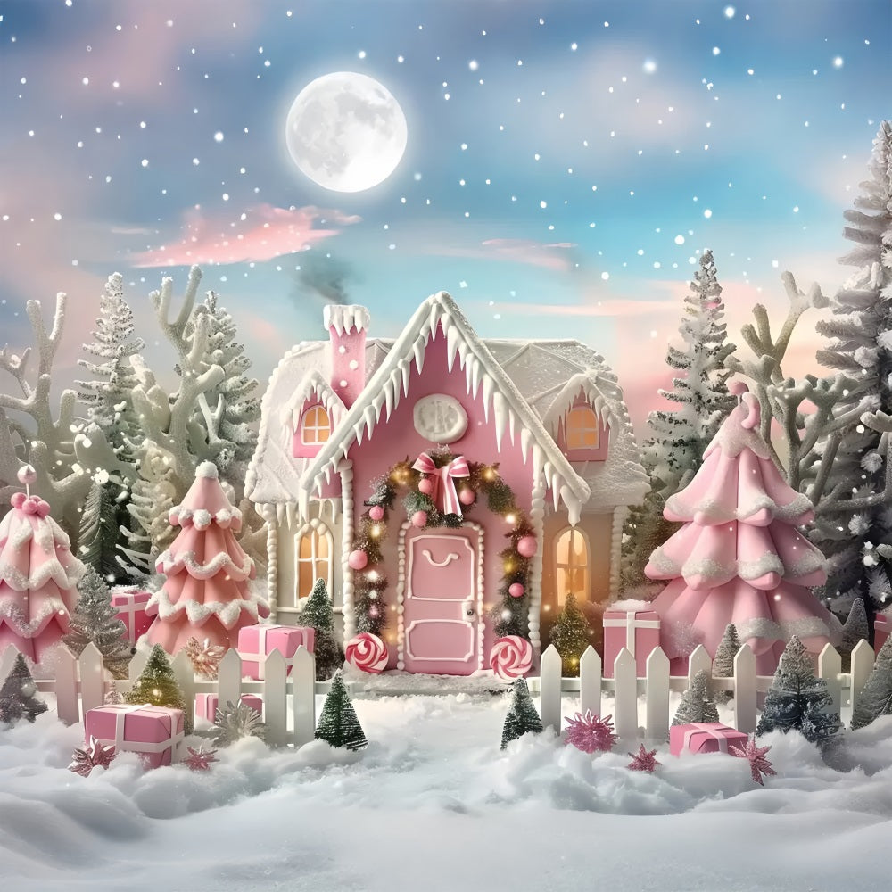 ChriChristmas Pink Frost Fantasy Backdrop UK BRP7-229