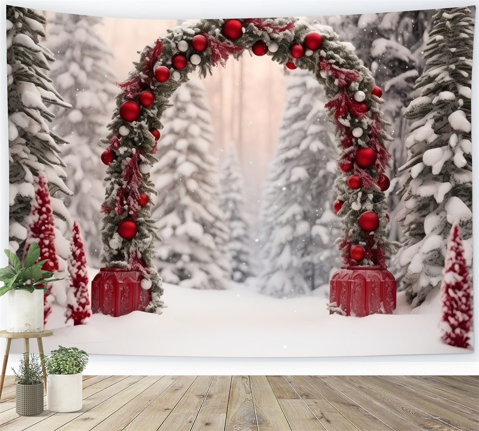 Holiday Wonderland Pathway with Snowy Arch Backdrop UK BRP8-127
