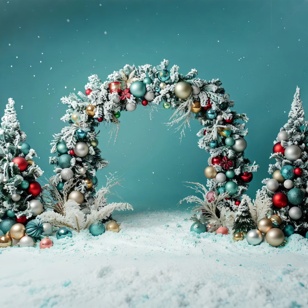 Elegant Christmas Ornament Arch Backdrop UK BRP8-5