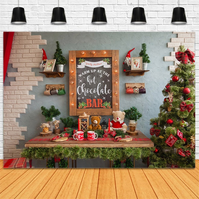 Christmas Homestyle Hot Cocoa Backdrop UK BRP8-93