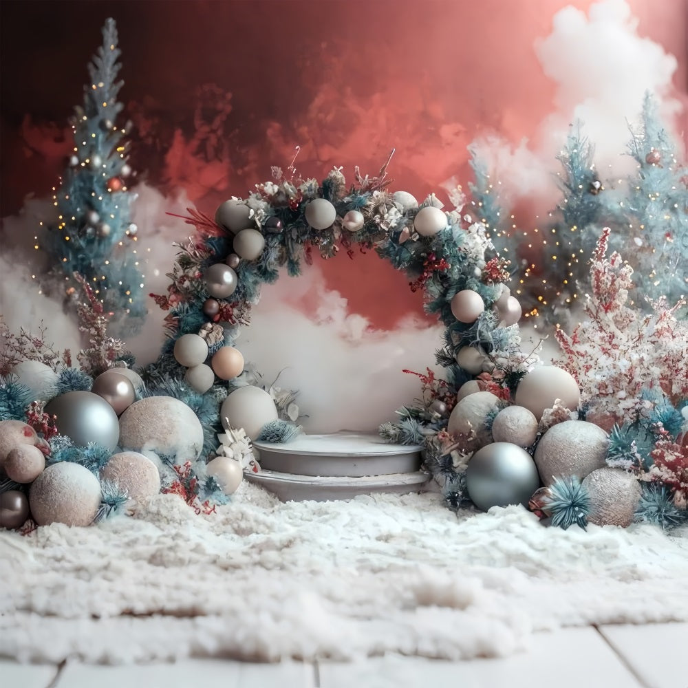 Dreamy Archway Decor Winter Snow Backdrop UK BRP9-370