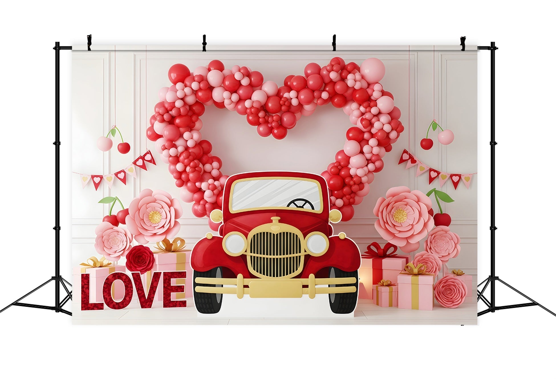 Valentines Day Photo Backdrop Vintage Car Love Display Valentine Backdrops UK By Magali