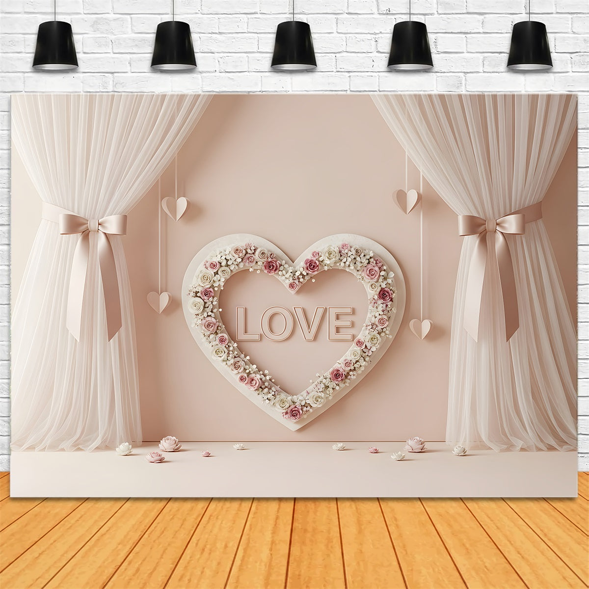 Valentine Backdrop Romantic Floral Heart Display Simple Valentine Backdrop UK By Magali