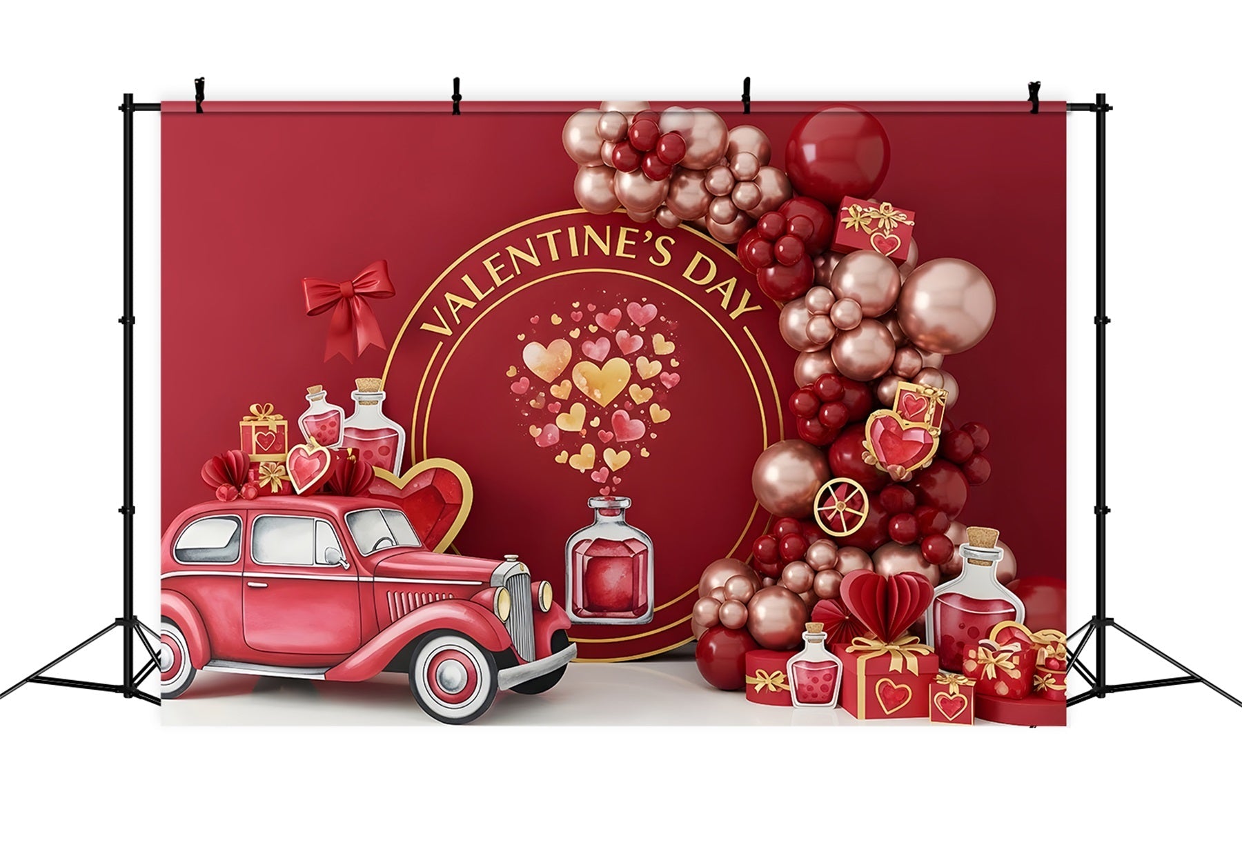 Valentines Backdrops Vintage Love Potion Car Valentine's Day Backdrop Ideas UK By Magali