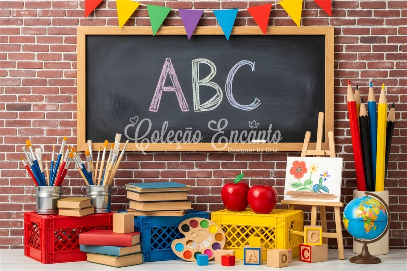 School Photo Backdrops Classroom Art Supplies Chalkboard Photo Backdrop UK By Magali