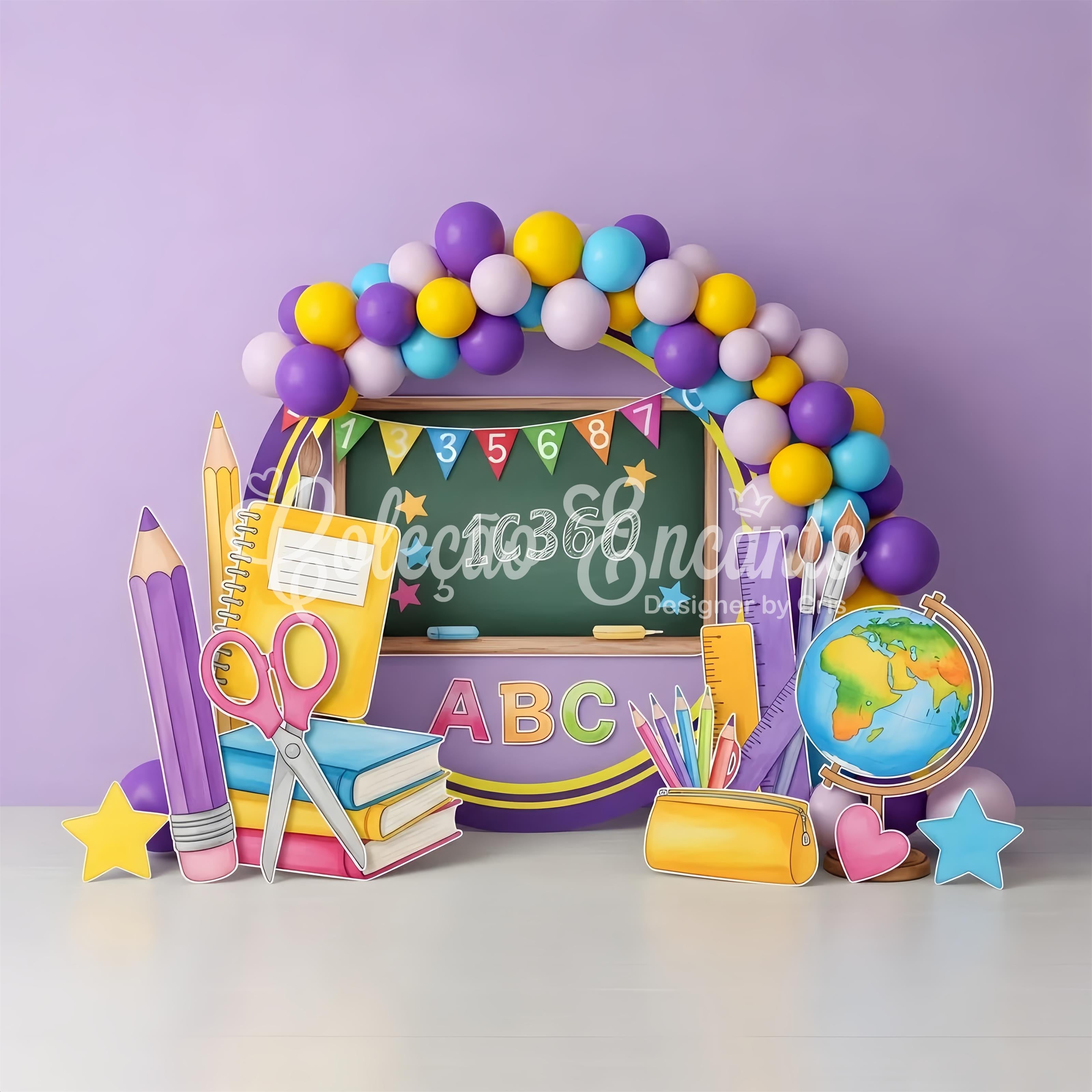 Back To School Backdrop Ideas Colorful Chalkboard Numbers School Backdrop UK By Magali