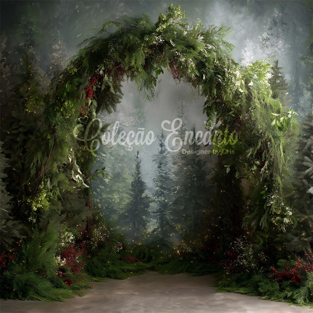 Christmas Backdrop For Photos Enchanted Forest Arch Backdrop UK By Magali