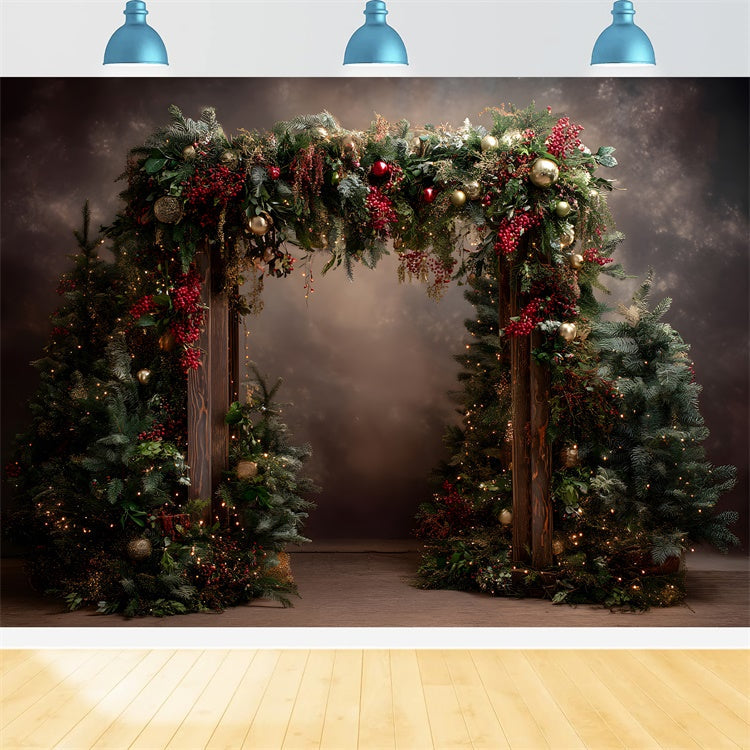 Christmas Photography Backdrops Elegant Christmas Arch Backdrop UK By Magali