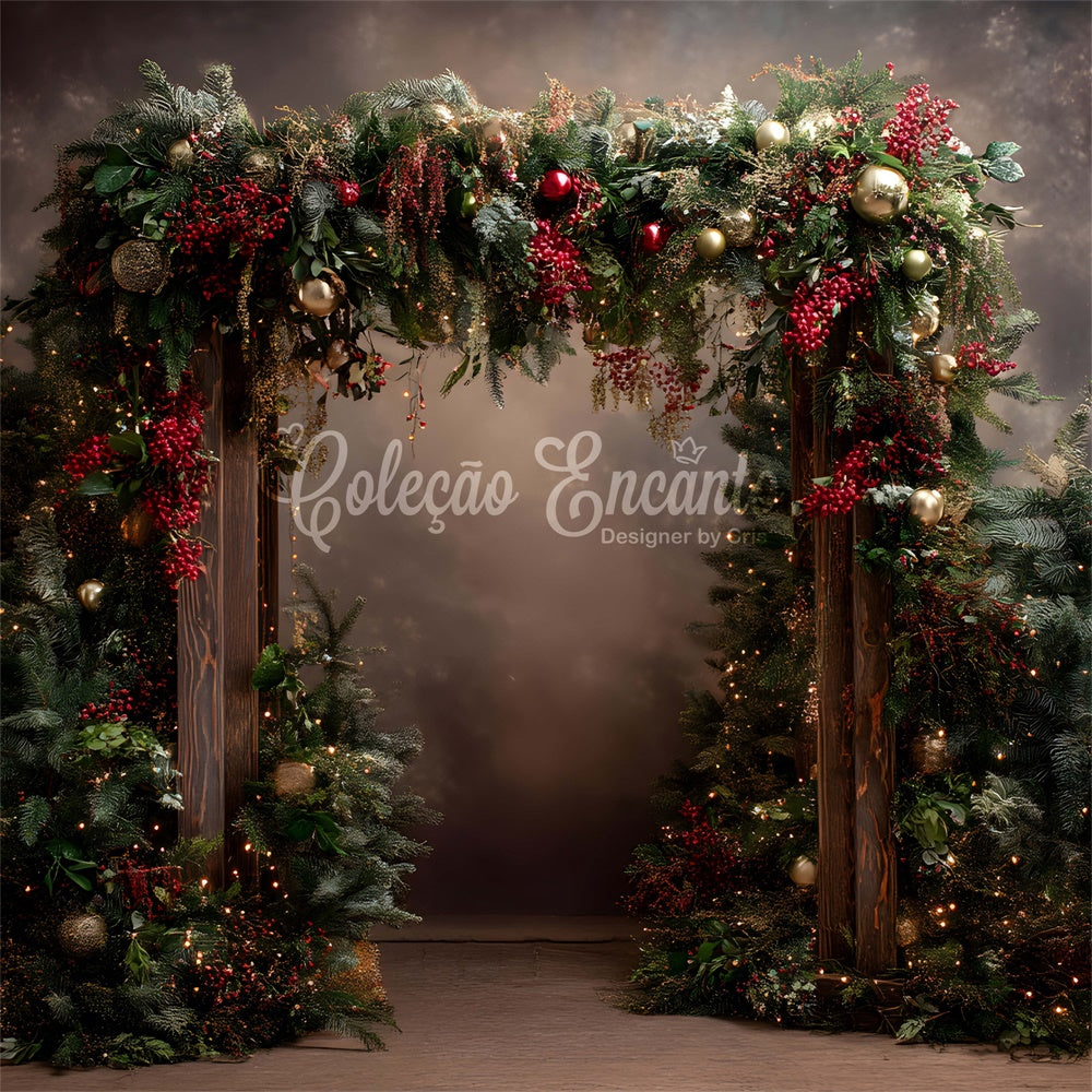 Christmas Photography Backdrops Elegant Christmas Arch Backdrop UK By Magali