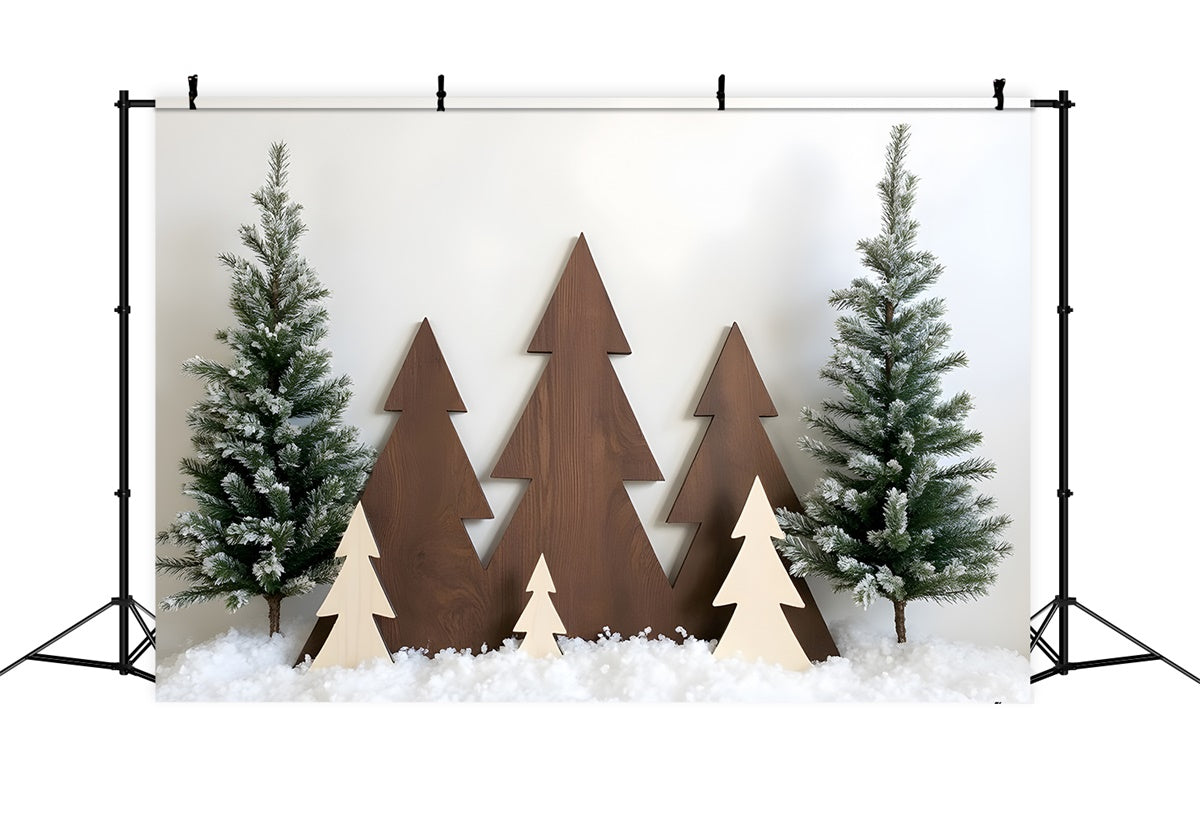 Christmas Backdrop Ideas Snowy Wooden Forest Backdrop UK By Magali