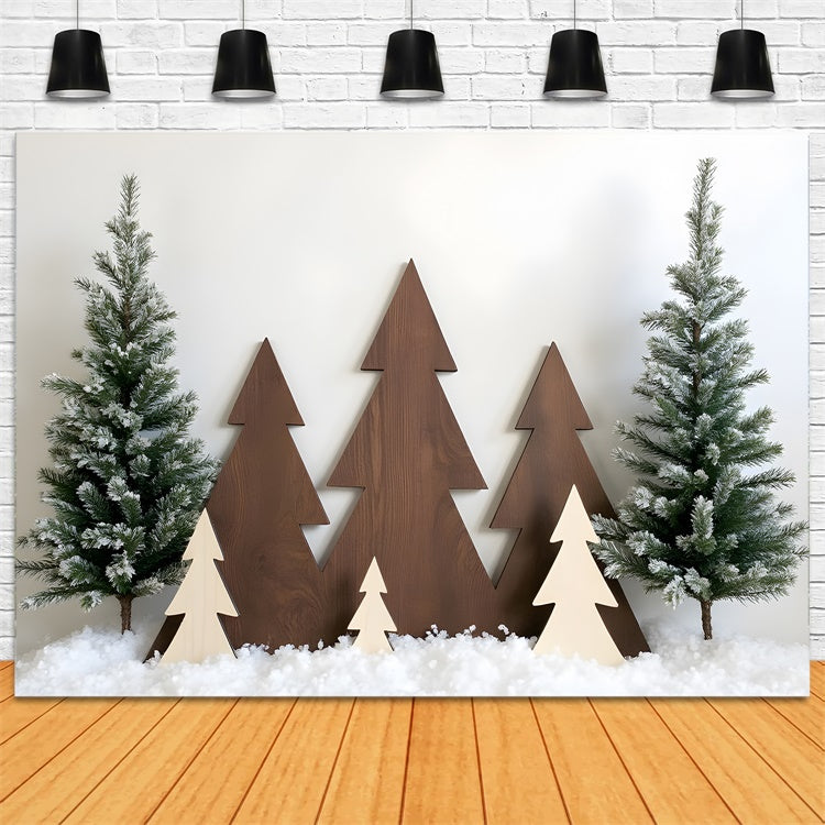 Christmas Backdrop Ideas Snowy Wooden Forest Backdrop UK By Magali
