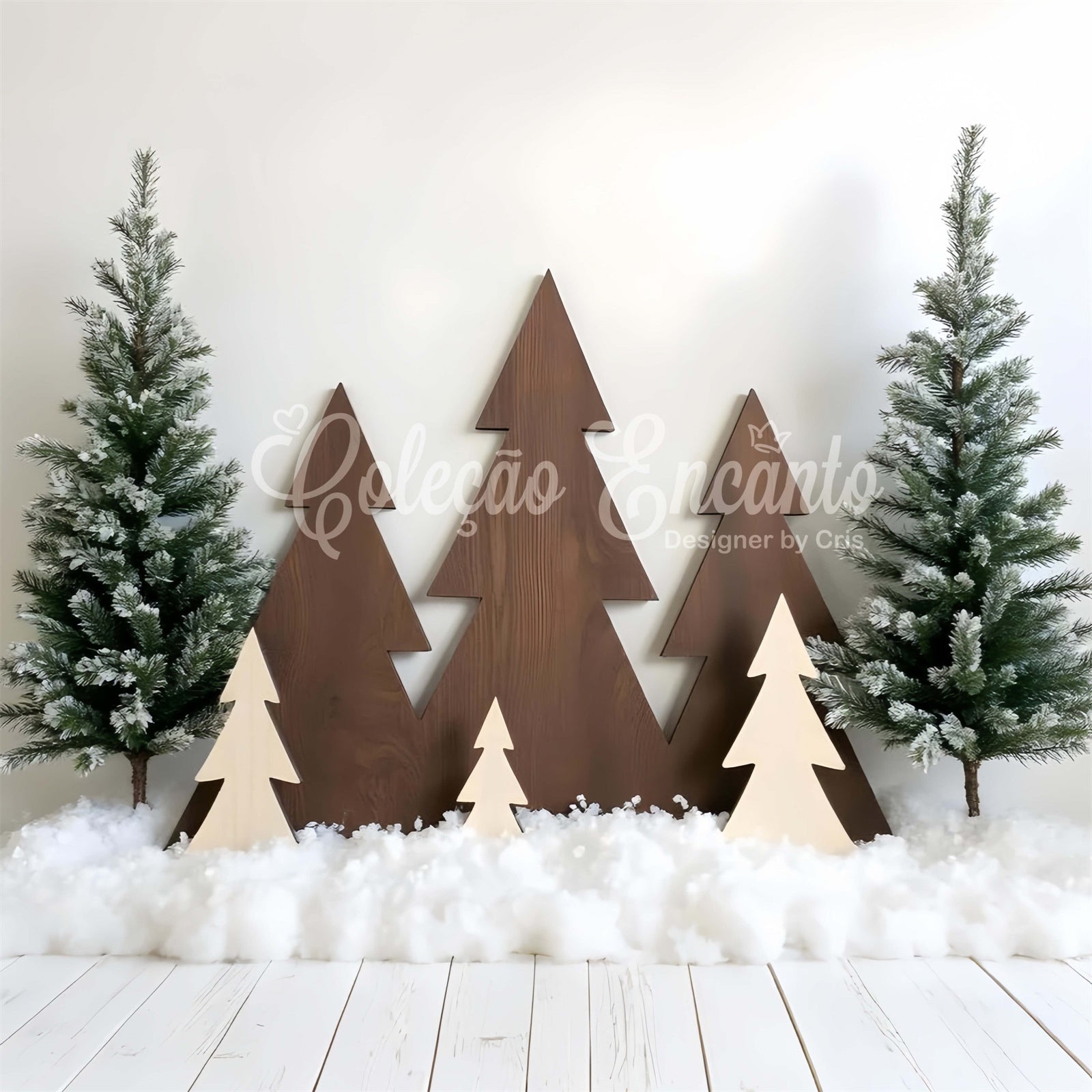 Christmas Backdrop Ideas Snowy Wooden Forest Backdrop UK By Magali