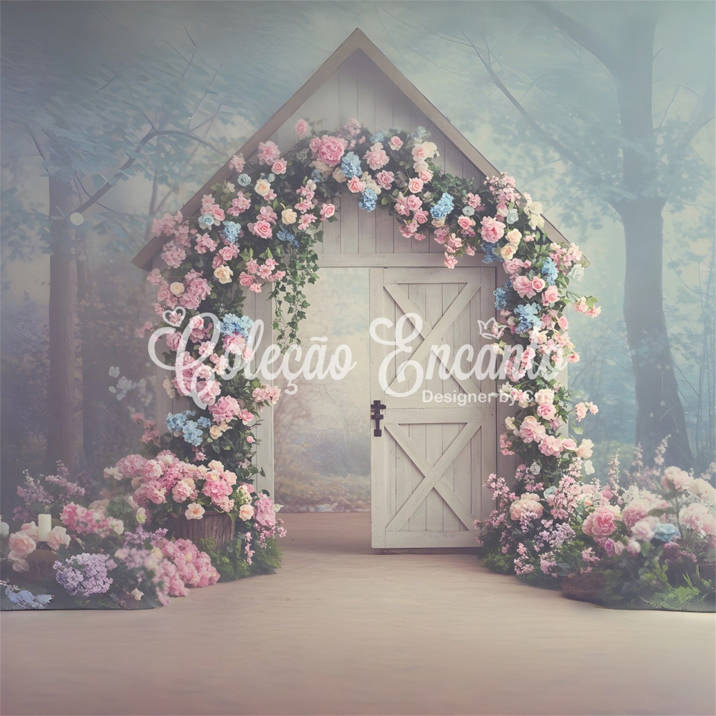 Mother's Day Photography Backdrops Enchanted Floral Cottage Mothers Day Backdrop UK By Magali