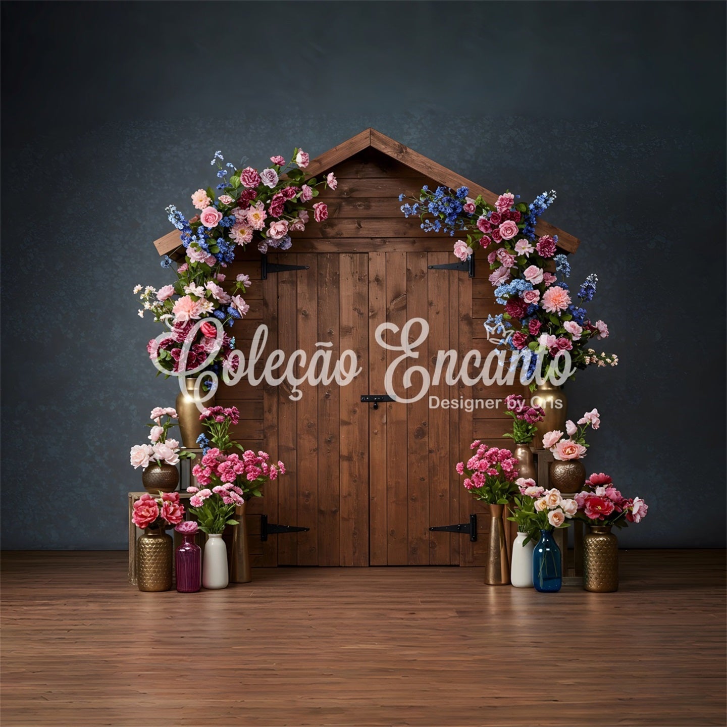 Happy Mothers Day Backdrops Pink Blue Barn Door Mother Day Photo Backdrops UK By Magali