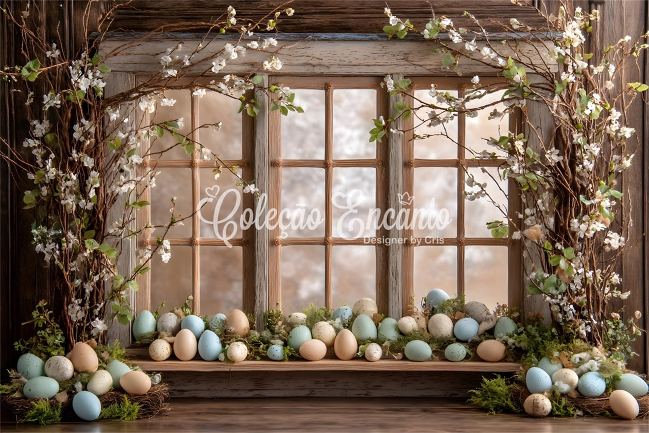 Egg Backdrop Rustic Window Flower Blooms Backdrop Ideas For Easter Pictures UK By Magali