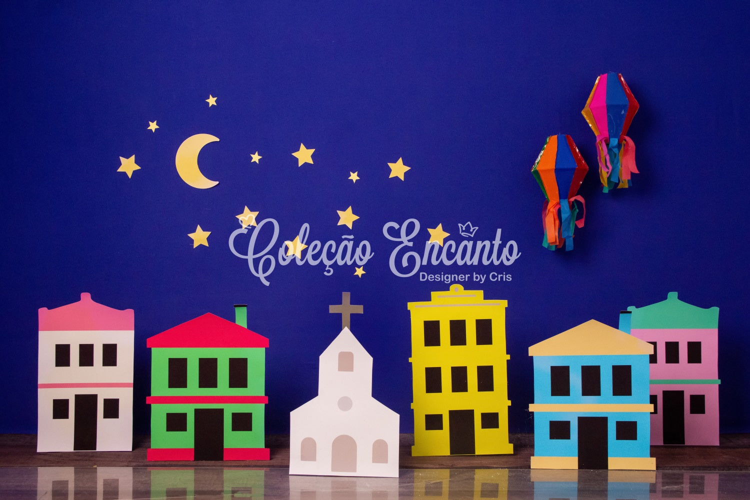 Childrens Photo Backdrops Paper Village Starry Night Moon And Stars Backdrop UK By Magali