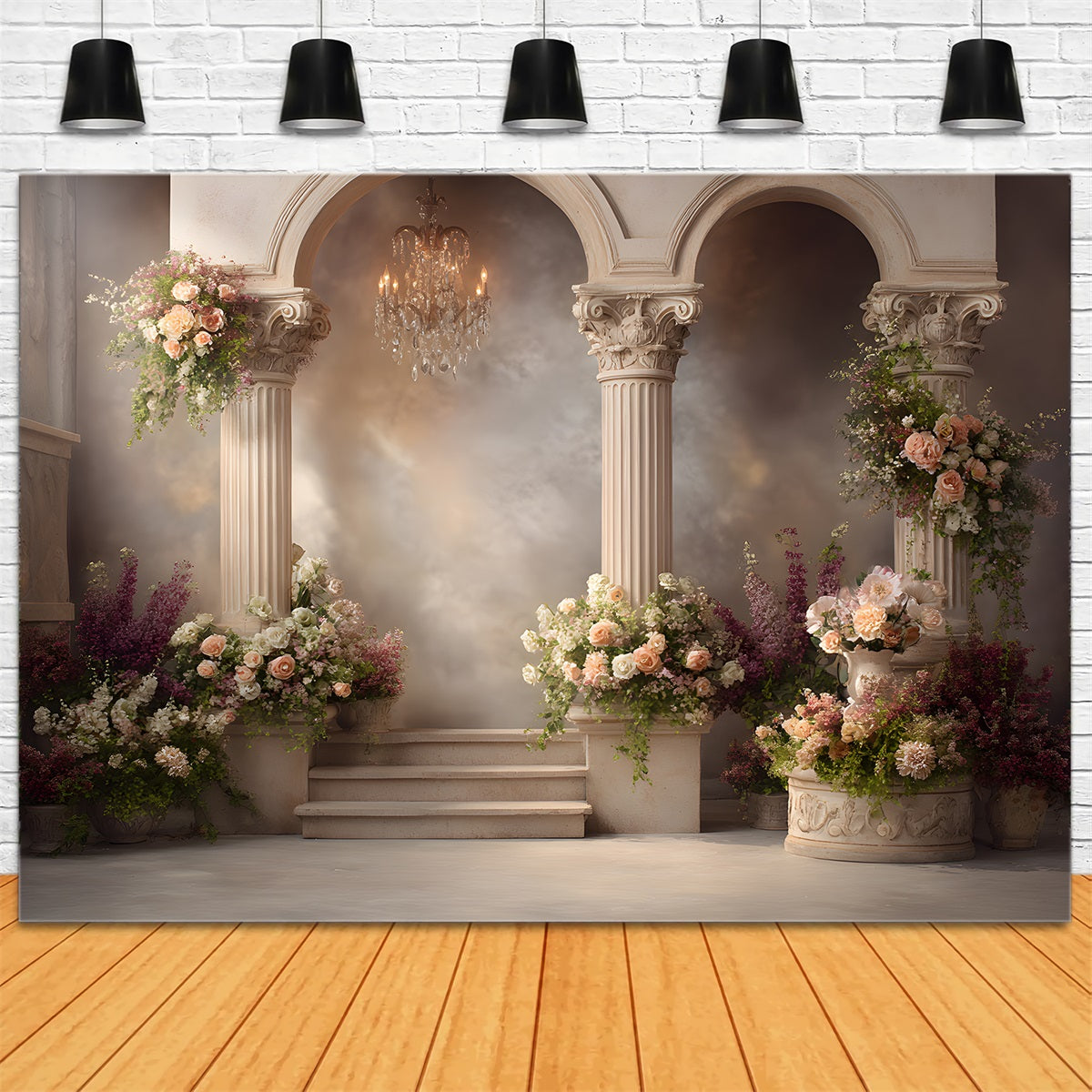 Mother's Day Backdrop Ideas Classical Stone Columns Floral Mothers Day Backdrop Ideas UK By Magali