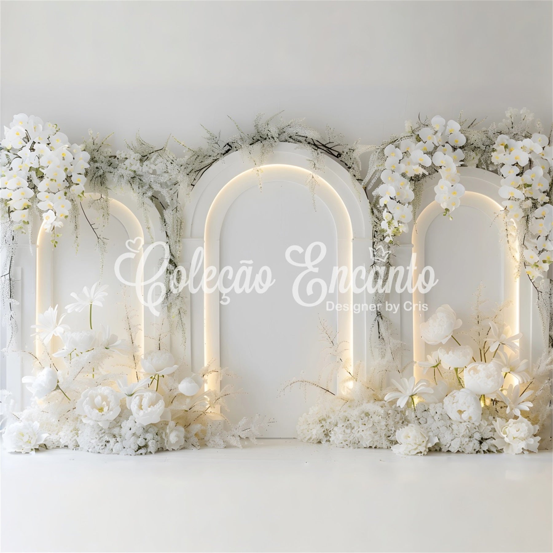 Mothers Day Photo Backdrop Ideas White Floral Arch Peonies Mother's Day Backdrops UK By Magali
