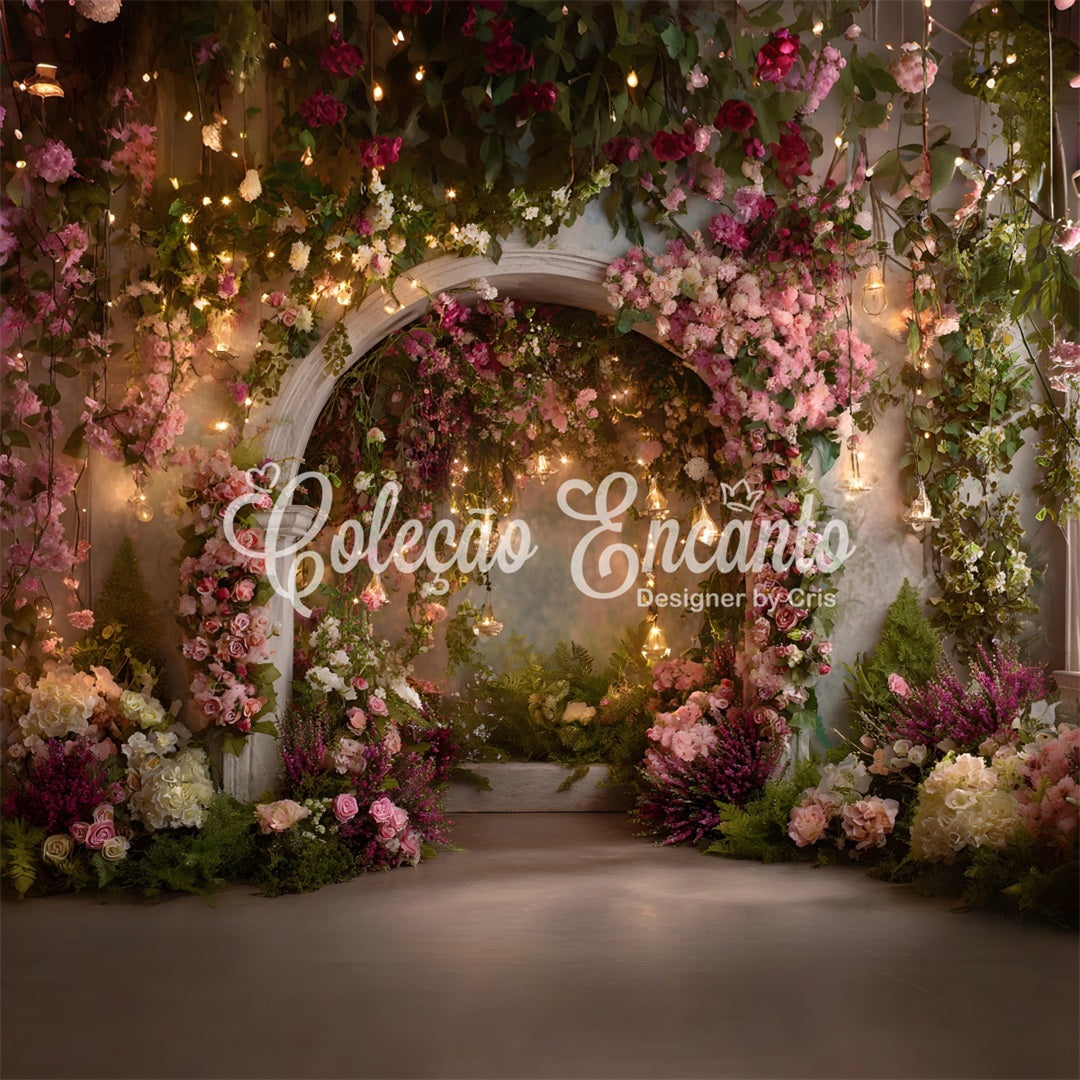 Mothers Day Picture Backdrop Fairy Light Floral Garden Backdrop Mother's Day UK By Magali