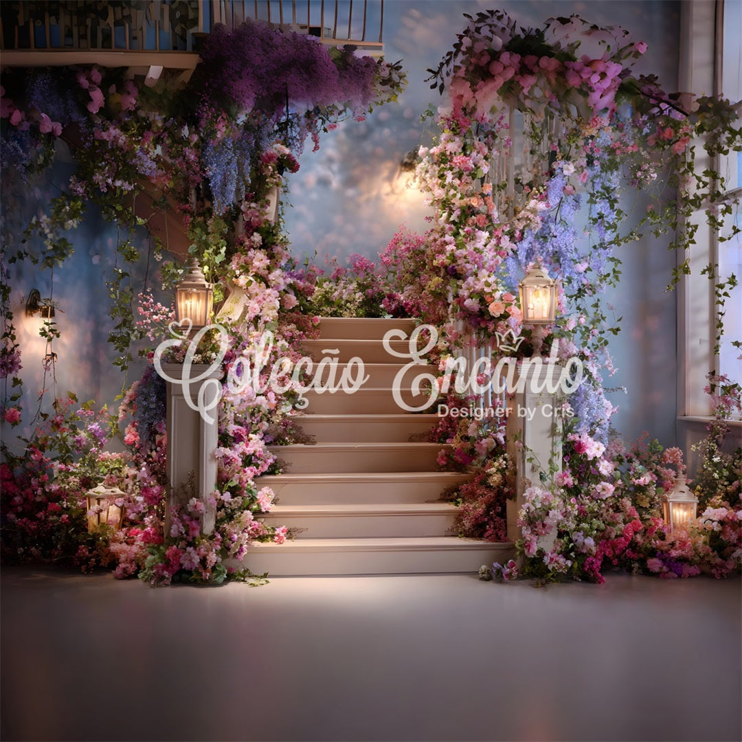 Mothers Day Backdrop Design Flower Filled Vintage Porch Simple Mother's Day Backdrop UK By Magali