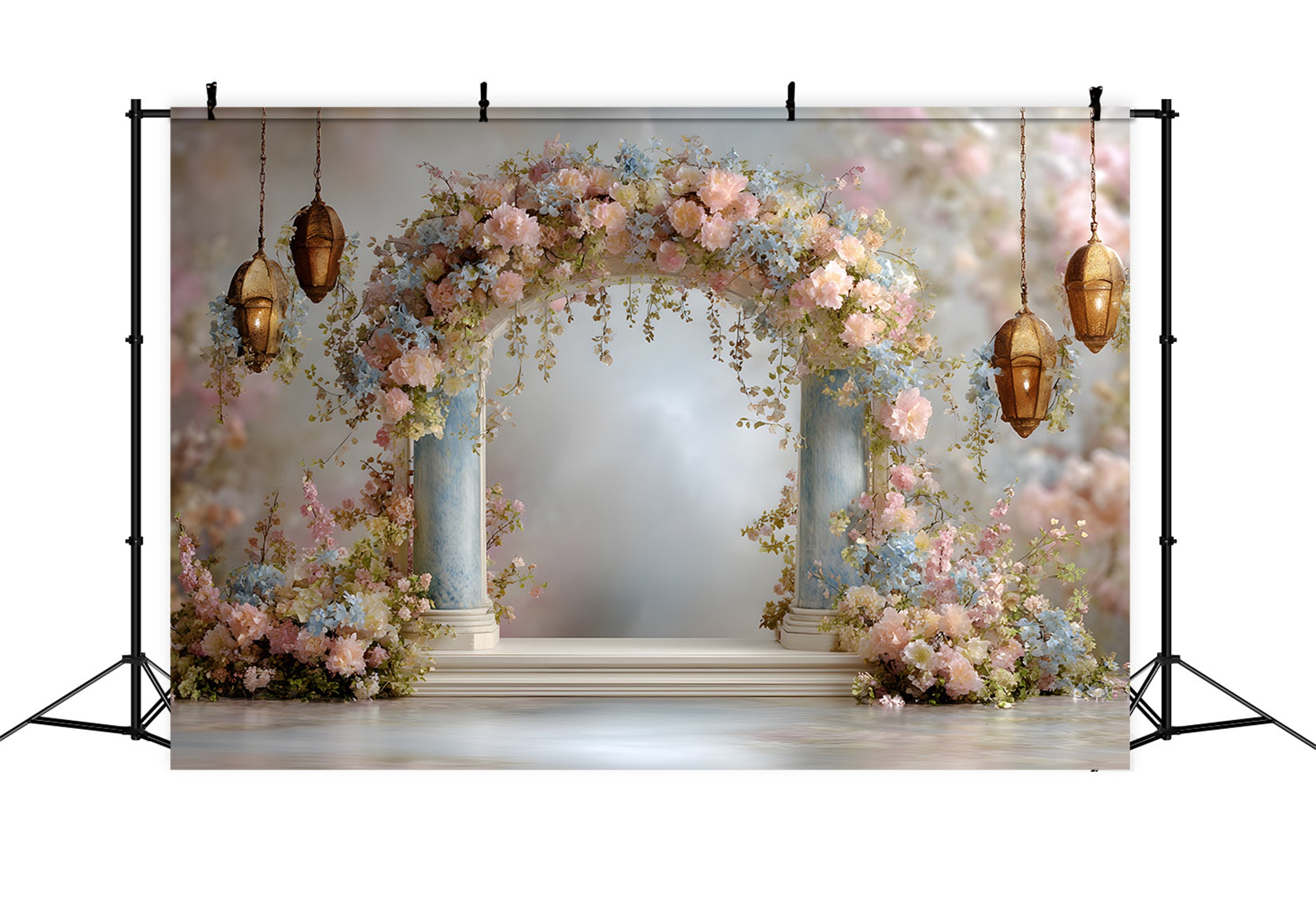 Mother's Day Backdrop Ideas Pastel Flower Garland Arch Happy Mother's Day Backdrop Ideas UK By Magali
