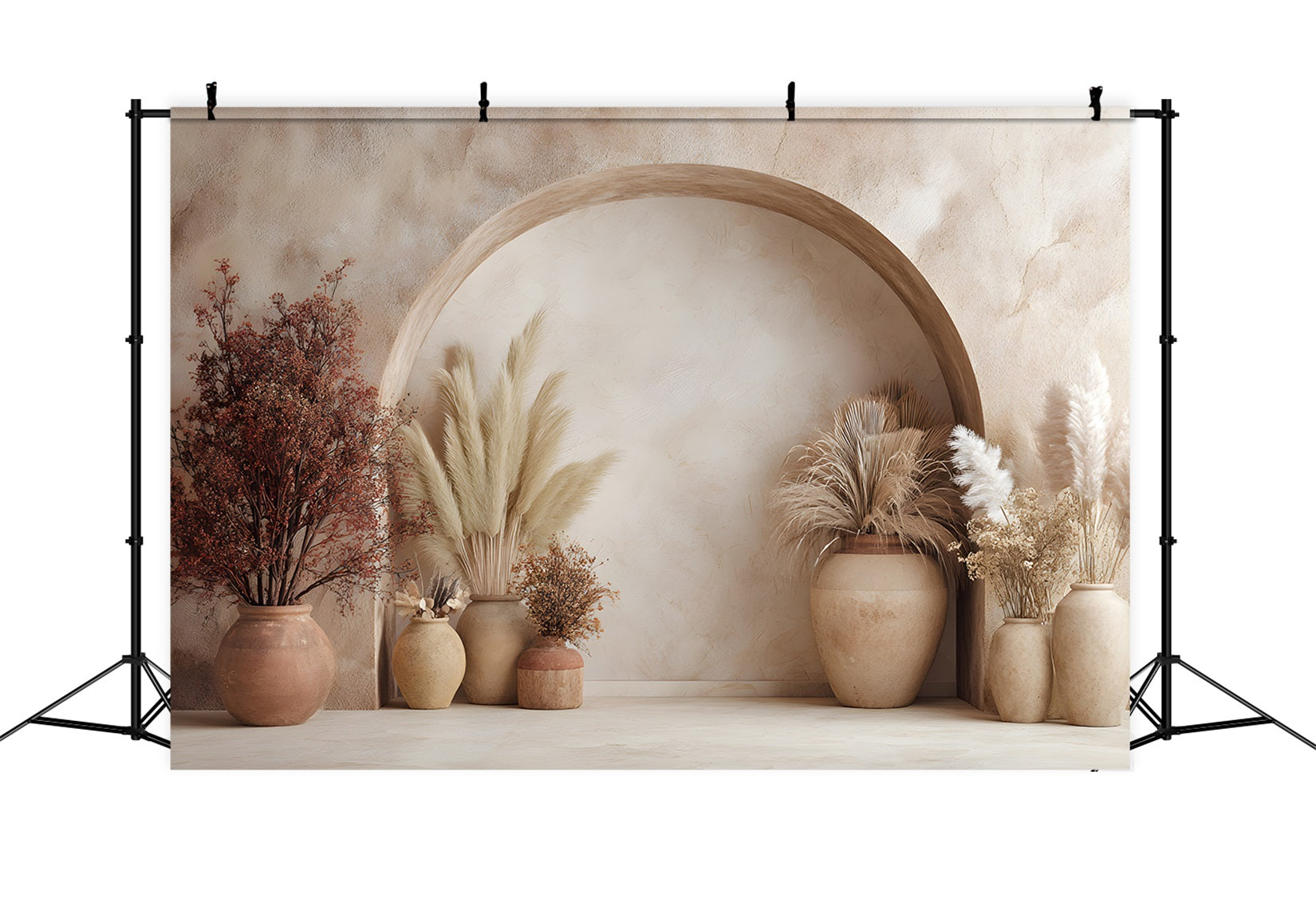 Mother's Day Photoshoot Backdrops Terracotta Dried Pampas Arch Mother Day Photo Backdrops UK By Magali