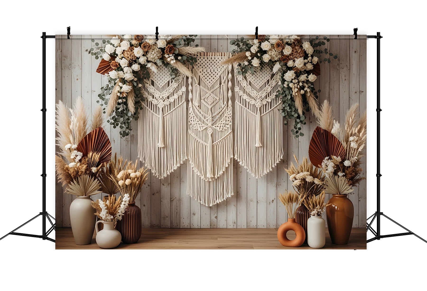 Mother's Day Backdrop Boho Macrame Pampas Floral Wall Photo Booth Mother's Day Backdrop UK By Magali