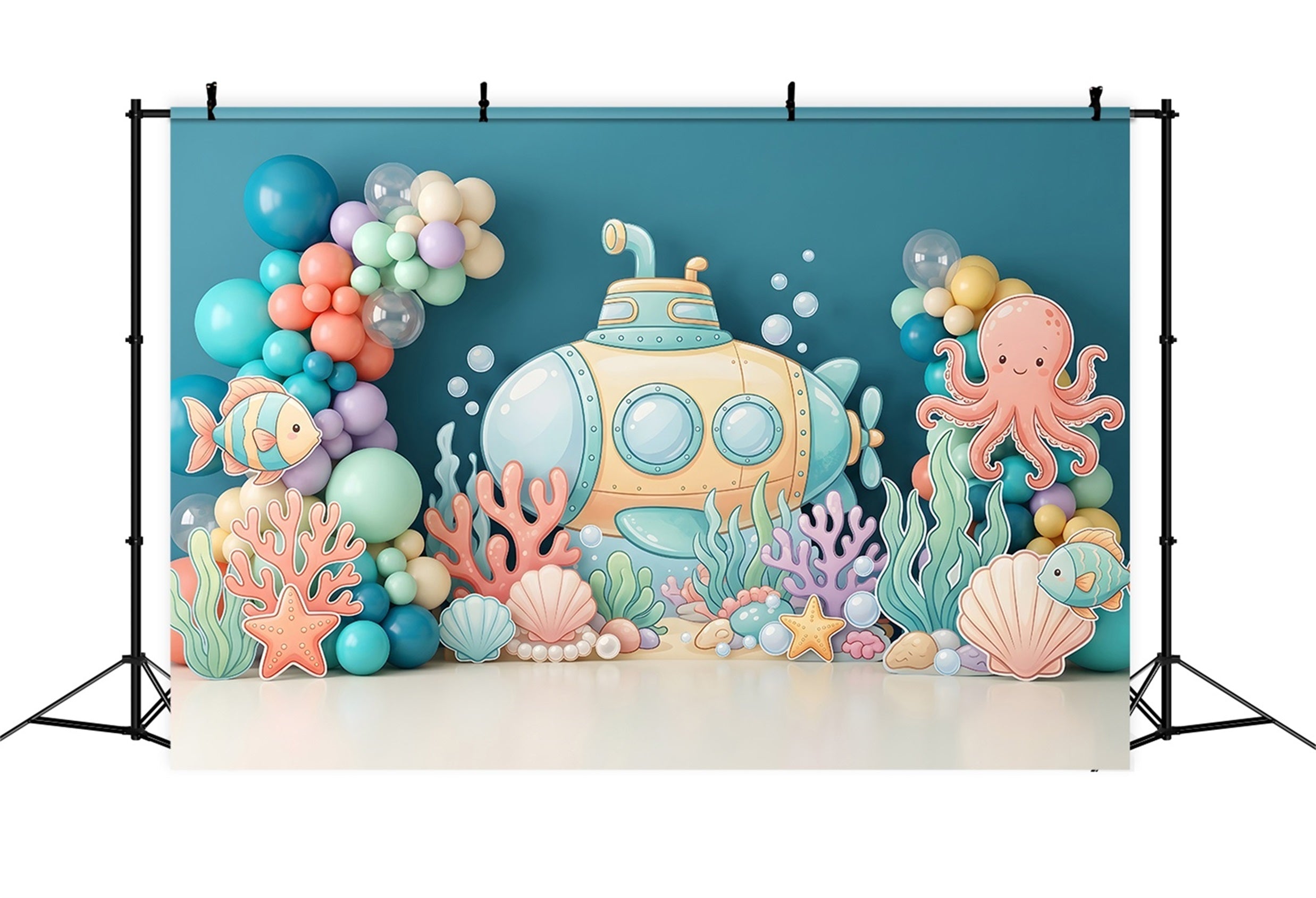 Backdrops for Newborn Photography Submarine Ocean Coral Balloon Garden Childrens Photo Backdrops UK CEM65-63